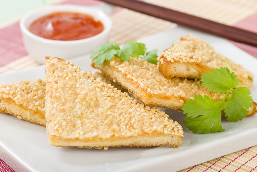 Sesame Prawn on Toast - Thai Food Collection in Summerstown SW17