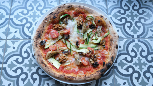 Vegan Zucchini Pizza - Stone Baked Pizza Collection in Brompton SW7