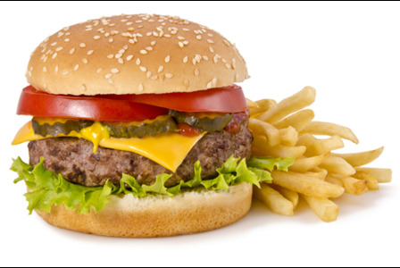 Half Pounder with Cheese & Chips - Burger Delivery in Scotland Hills CT3