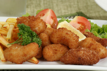 Scampi with Chips & Salad - Direct Pizza Delivery in St Martins CT1