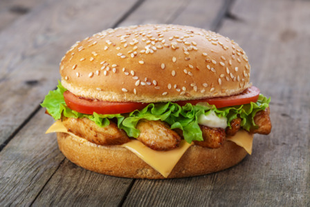 Chicken Fillet Burger Deluxe with Fries - Direct Pizza Collection in Highstead CT3