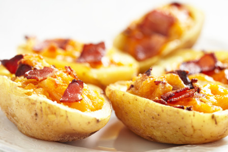 Potato Skins with Cheese & Bacon - Pasta Delivery in Marshside CT3