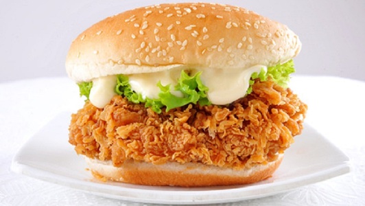 Chicken Fillet Burger with Chips - Cakes Delivery in Lower Herne CT6