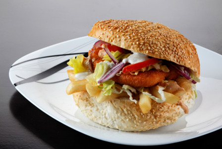 Quarter Pounder Hunger Buster with Chips - Burger Delivery in Eddington CT6