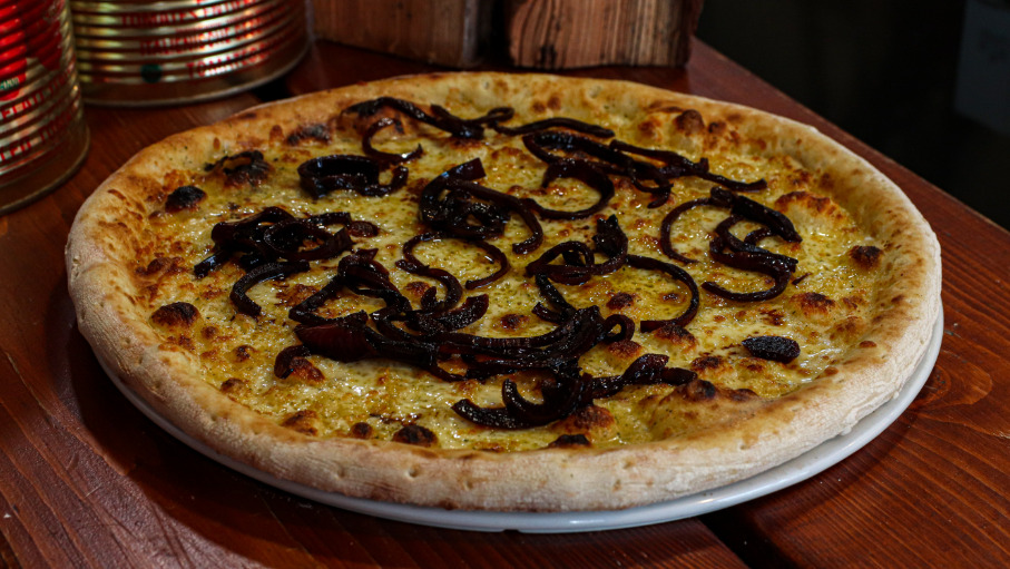 Garlic Bread with Cheese and Balsamic Onions - Woodfired Pizza Delivery in Nottage CF36