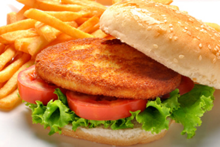 Chicken Burger with Chips - Salads Delivery in Shepherds Bush W12