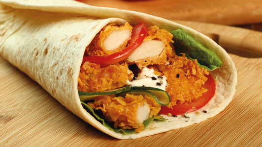 Chicken Wrap with Chilli Sauce - Gourmet Burger Collection in Hall Close Dale NE23