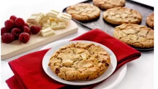 White Choc Raspberry Cookies - Pizza Delivery in Trumpington CB2