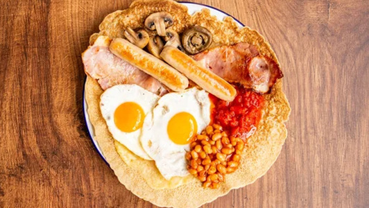 12" Wild Breakfast Oatcake - Sandwich Collection in Ball Green ST6