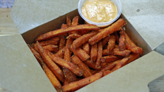 Togarashi Sweet Potato Fries - Pan Asian Delivery in Woodcock Hill WD3