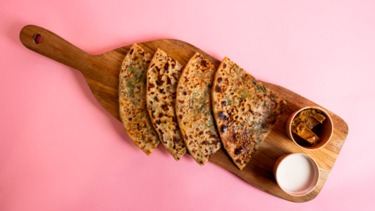 Methi Paratha - Salad Collection in Cambridge CB1