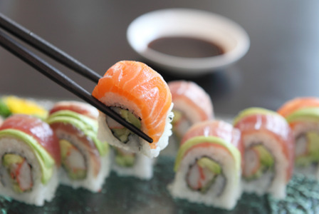 Giant Spicy Salmon Roll - Japanese Restaurant Collection in Stoke Newington N16