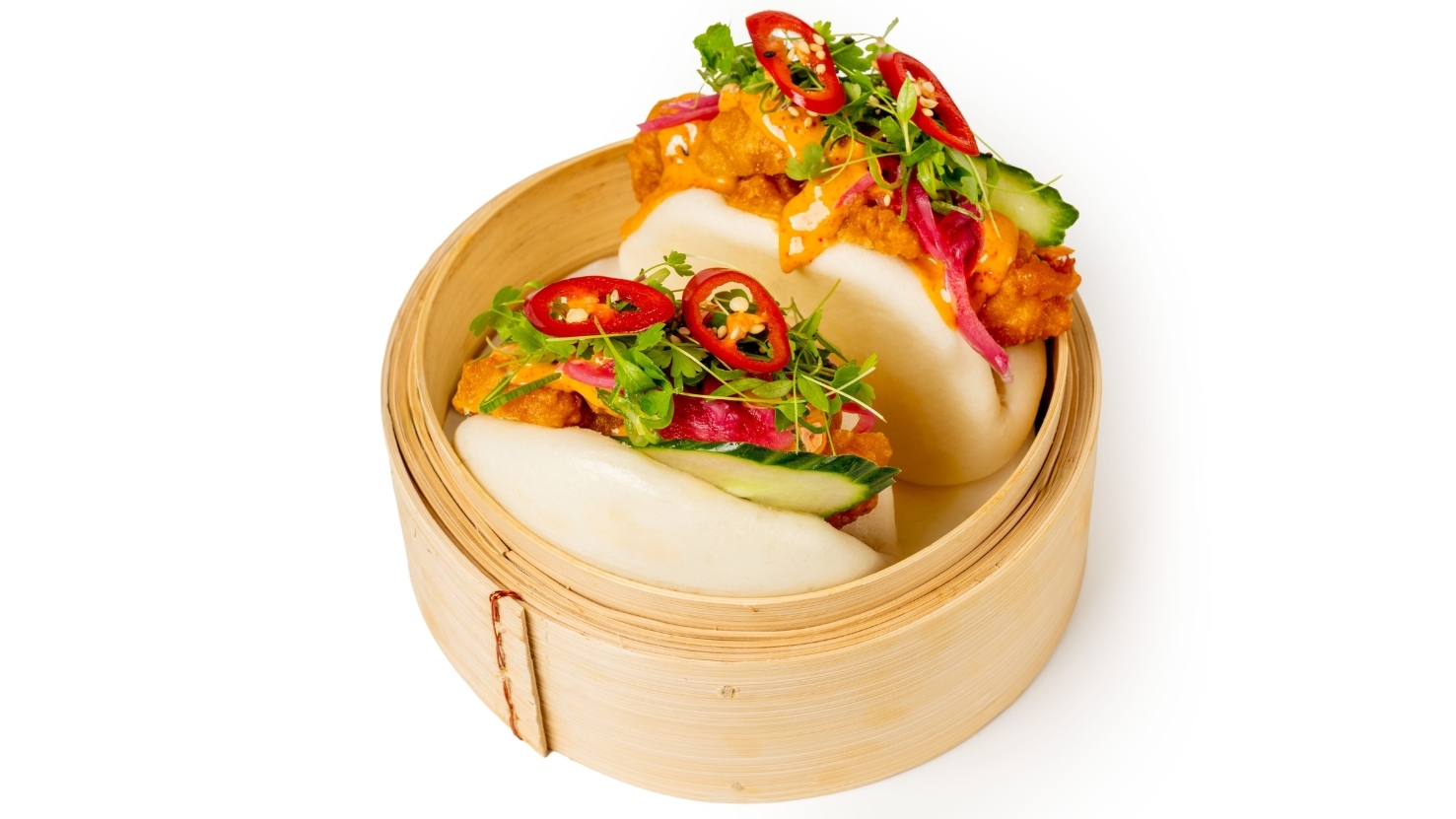SPICY KOREAN CHICKEN BAO - Sushi Collection in Forest Hill SE23