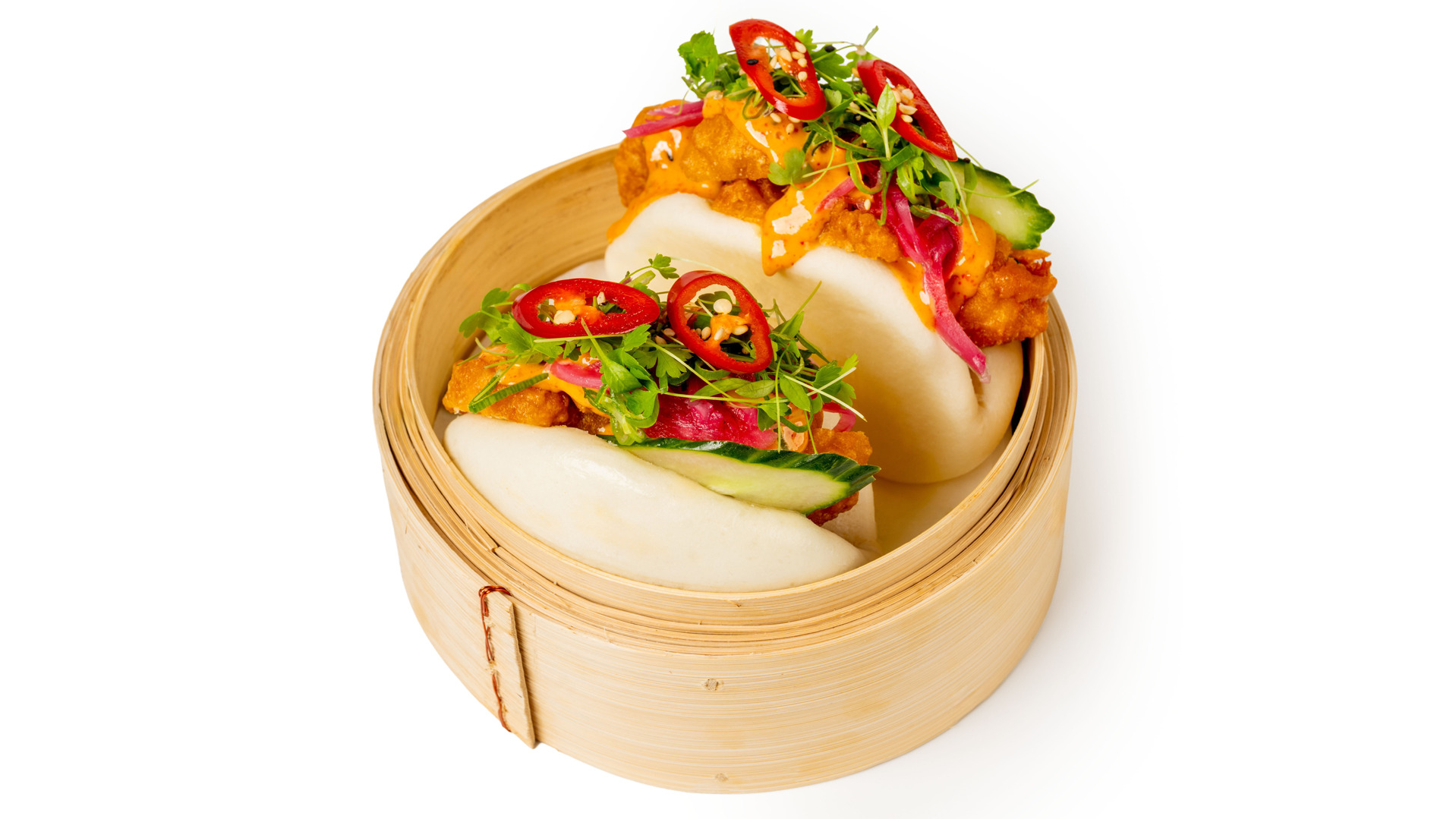 SPICY KOREAN CHICKEN BAO - Japanese Food Delivery in Navestock Side CM14