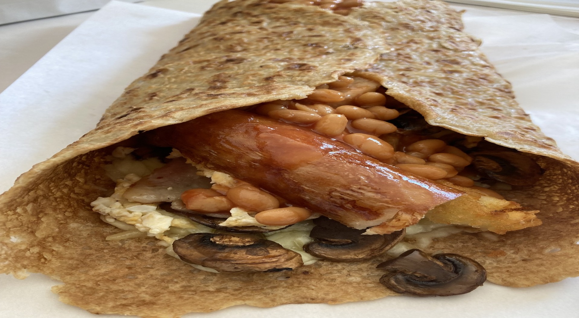 12" Super Filled Oatcake - Sausage Collection in Ford Green ST6