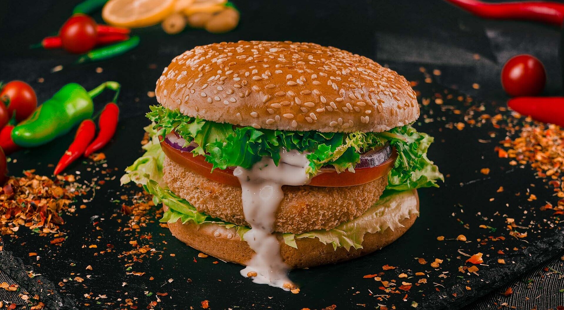 Plant Based Burger - Piri Piri Delivery in Cambridge CB1