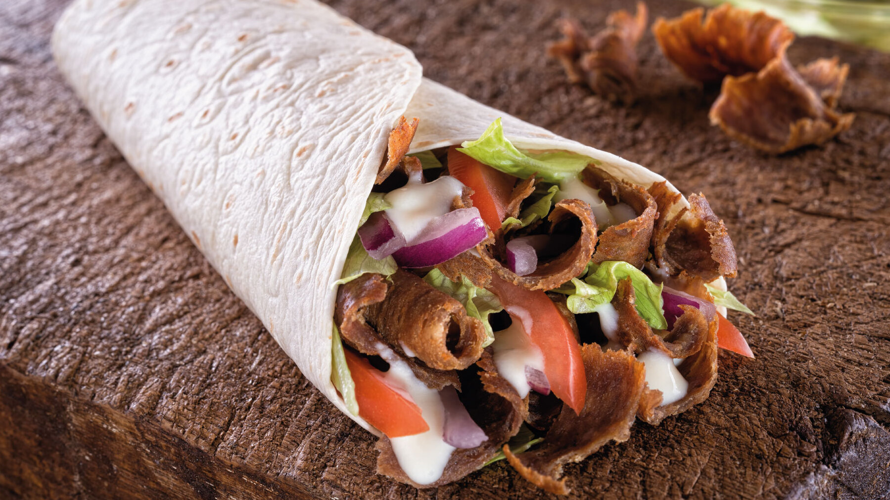Kebab Wrap with Garlic Sauce - Pizza Collection in Seaton Delaval NE25
