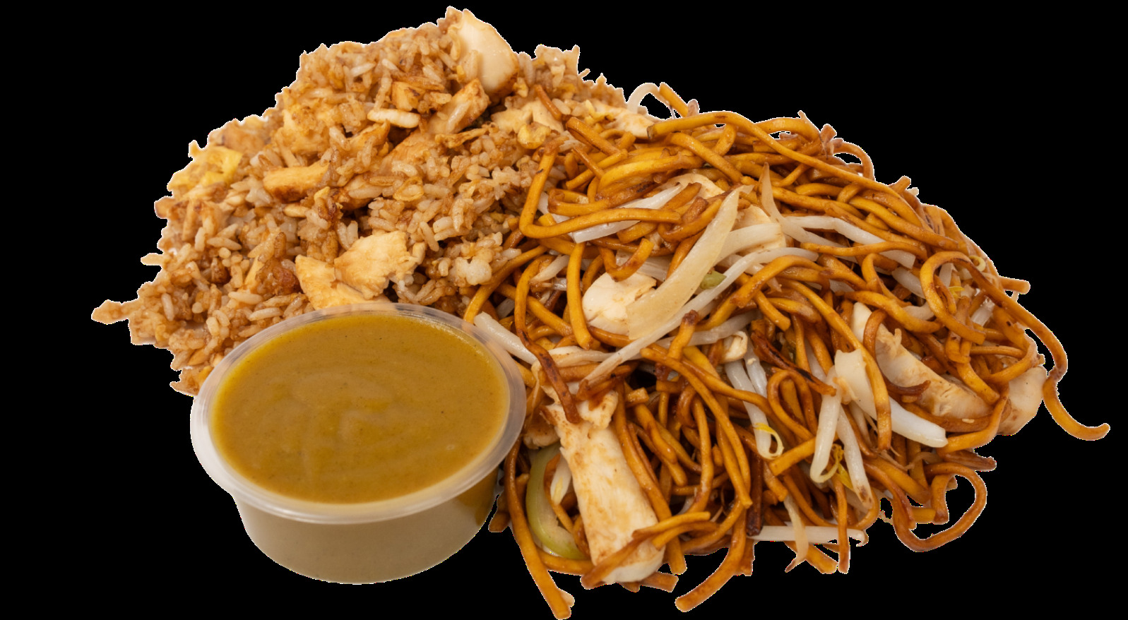 Chicken Chow Mein, Chicken Fried Rice, & Sauce - Rice Collection in Rowstock OX11