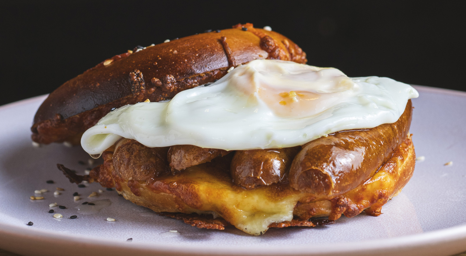 Sausage & Egg Bagel - Rolls Delivery in Seafield AB15