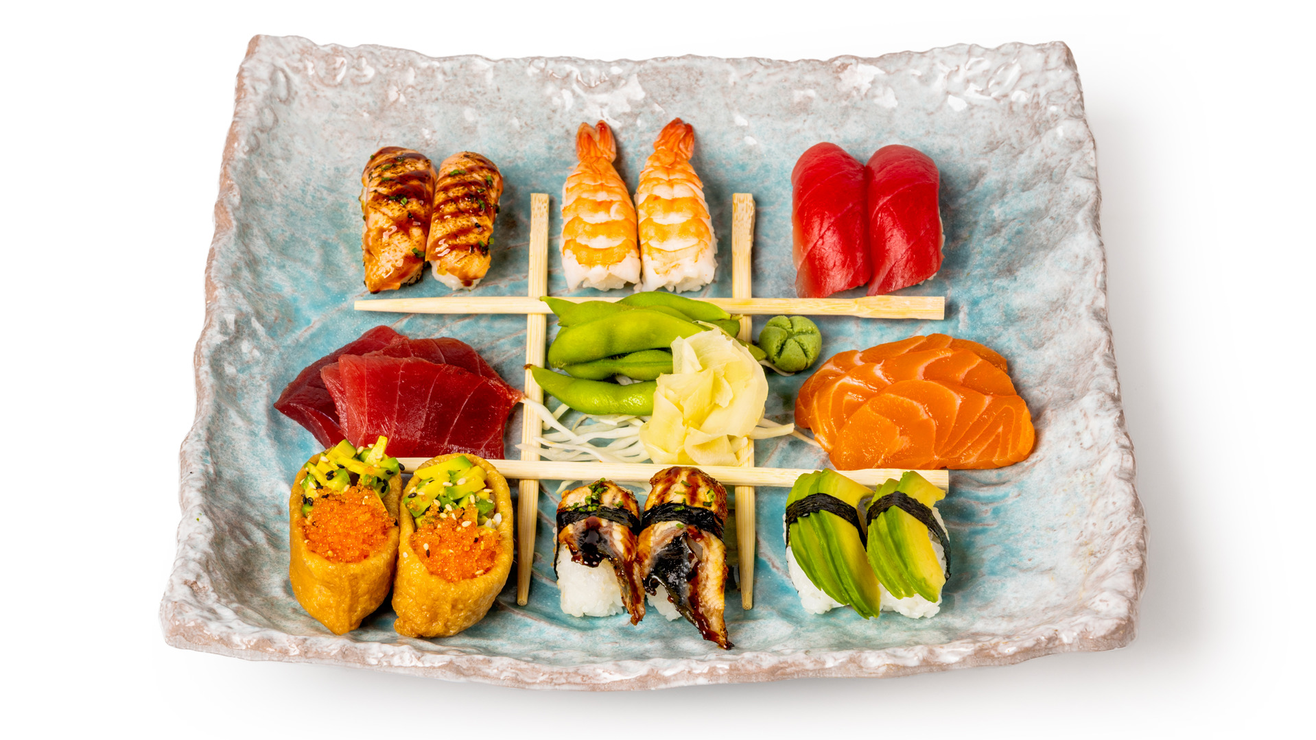 NIGRI & SASHIMI SUPER BOX (18 pcs) - Japanese Food Delivery in The Mews SW18