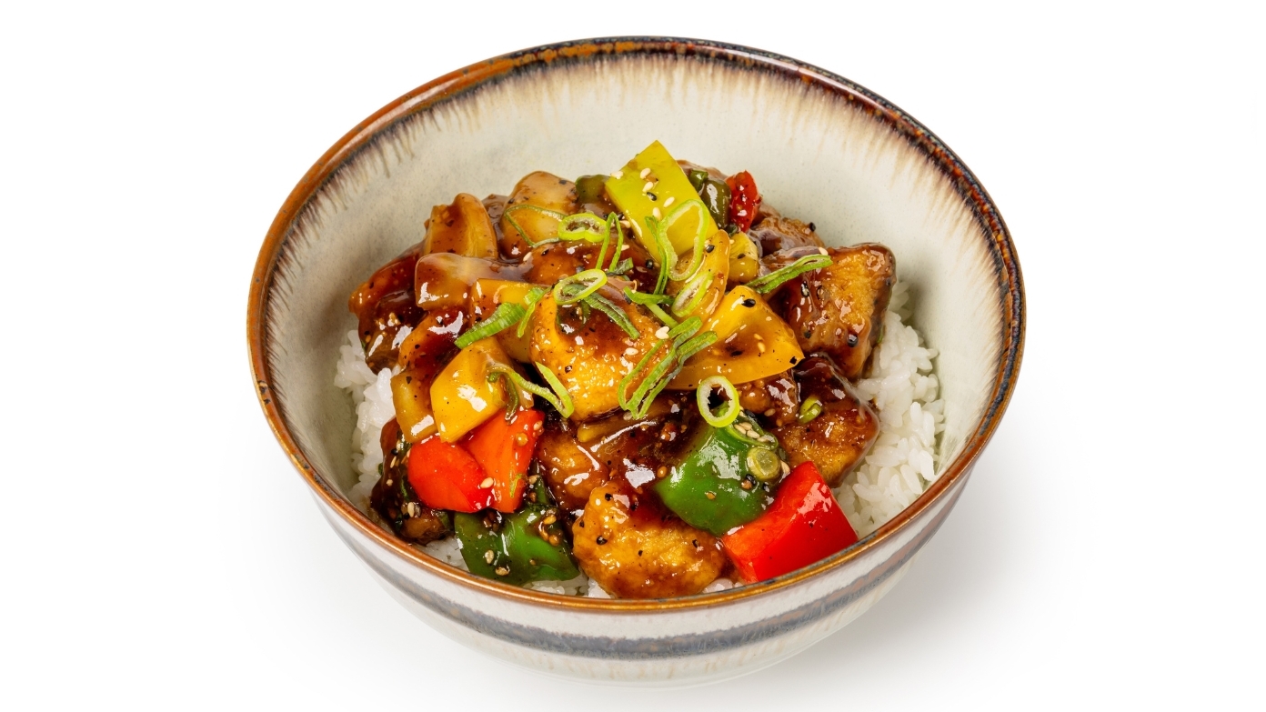BLACK PEPPER CHICKEN WITH RICE - Late Night Sushi Delivery in Finsbury Park N4