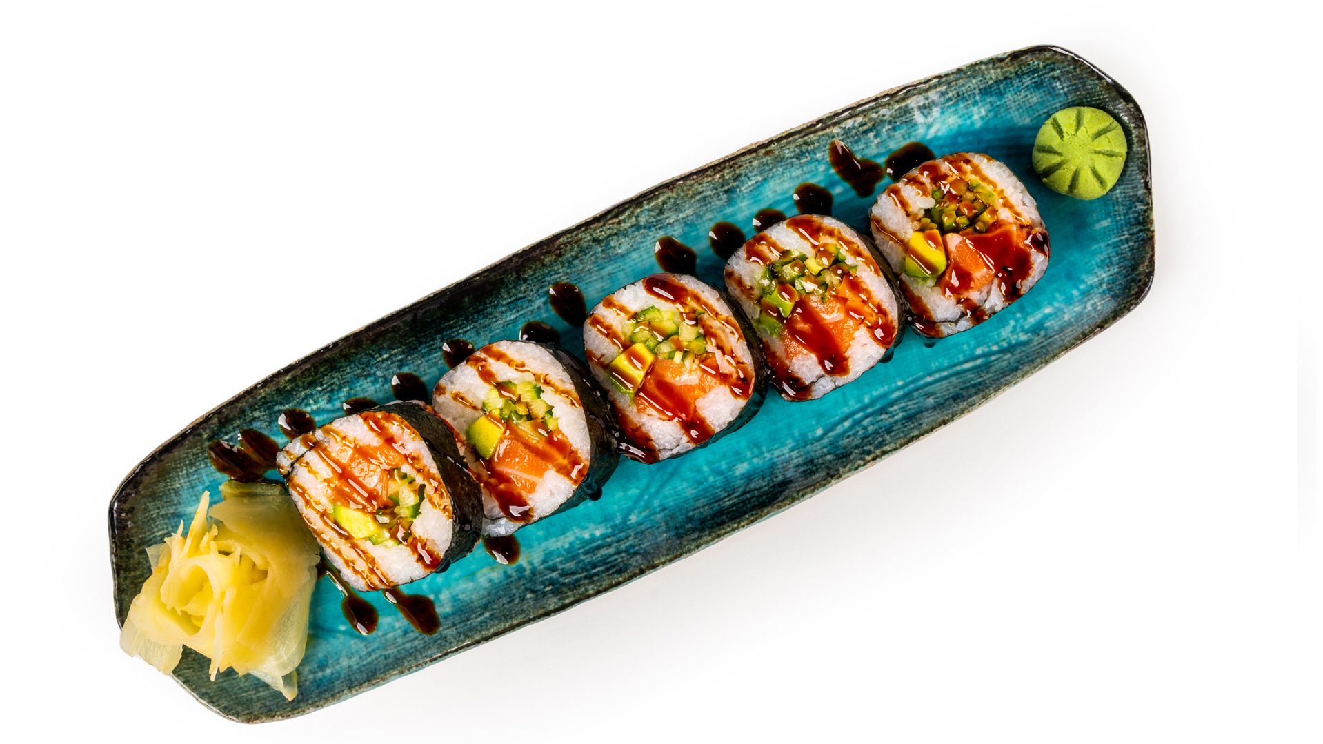 SALMON AVOCADO FUTOMAKI - Japanese Food Delivery in Shepherds Bush W12