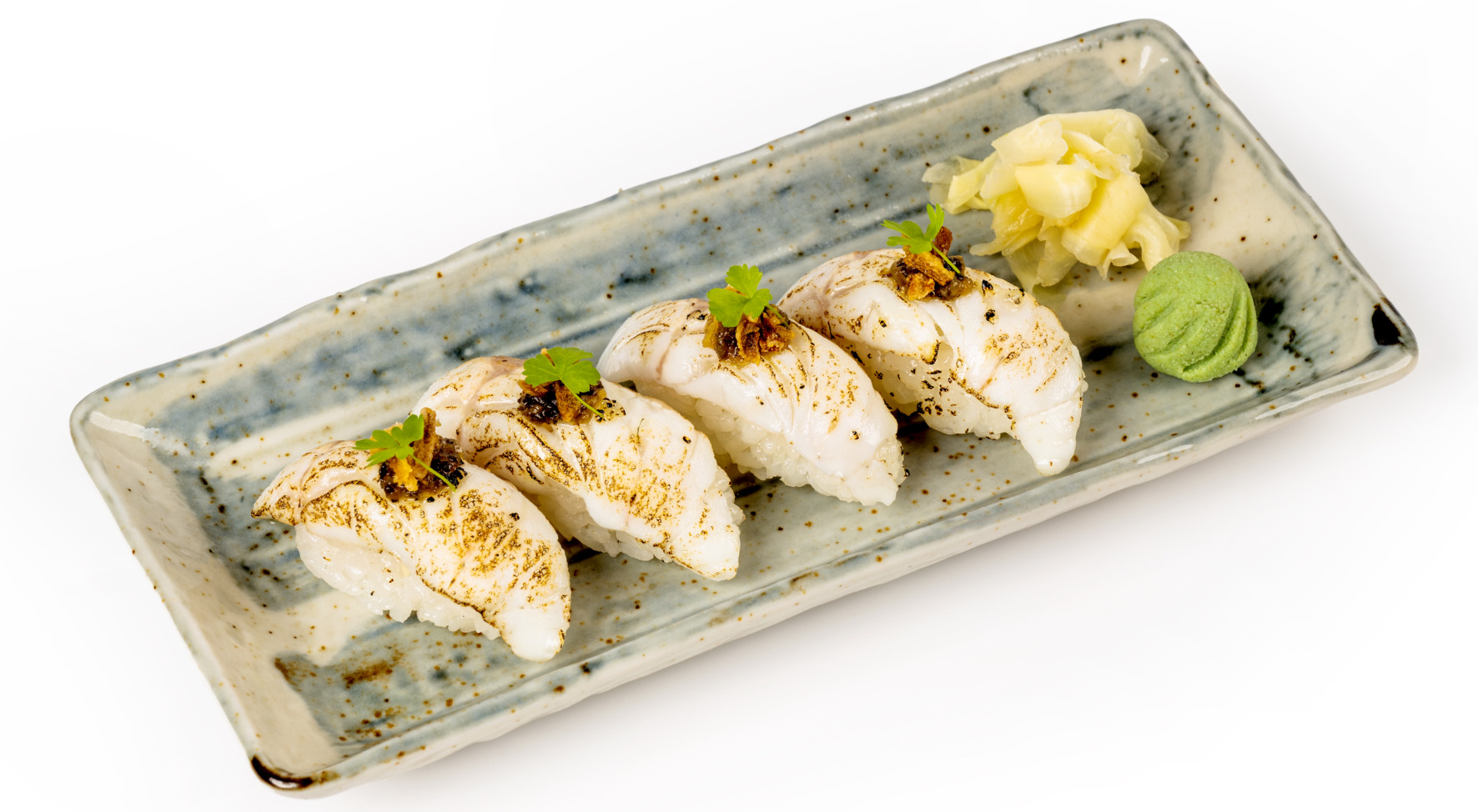 TORCHED SEABASS NIGIRI (4 Pcs) - Poke Bowl Collection in Sands End SW6