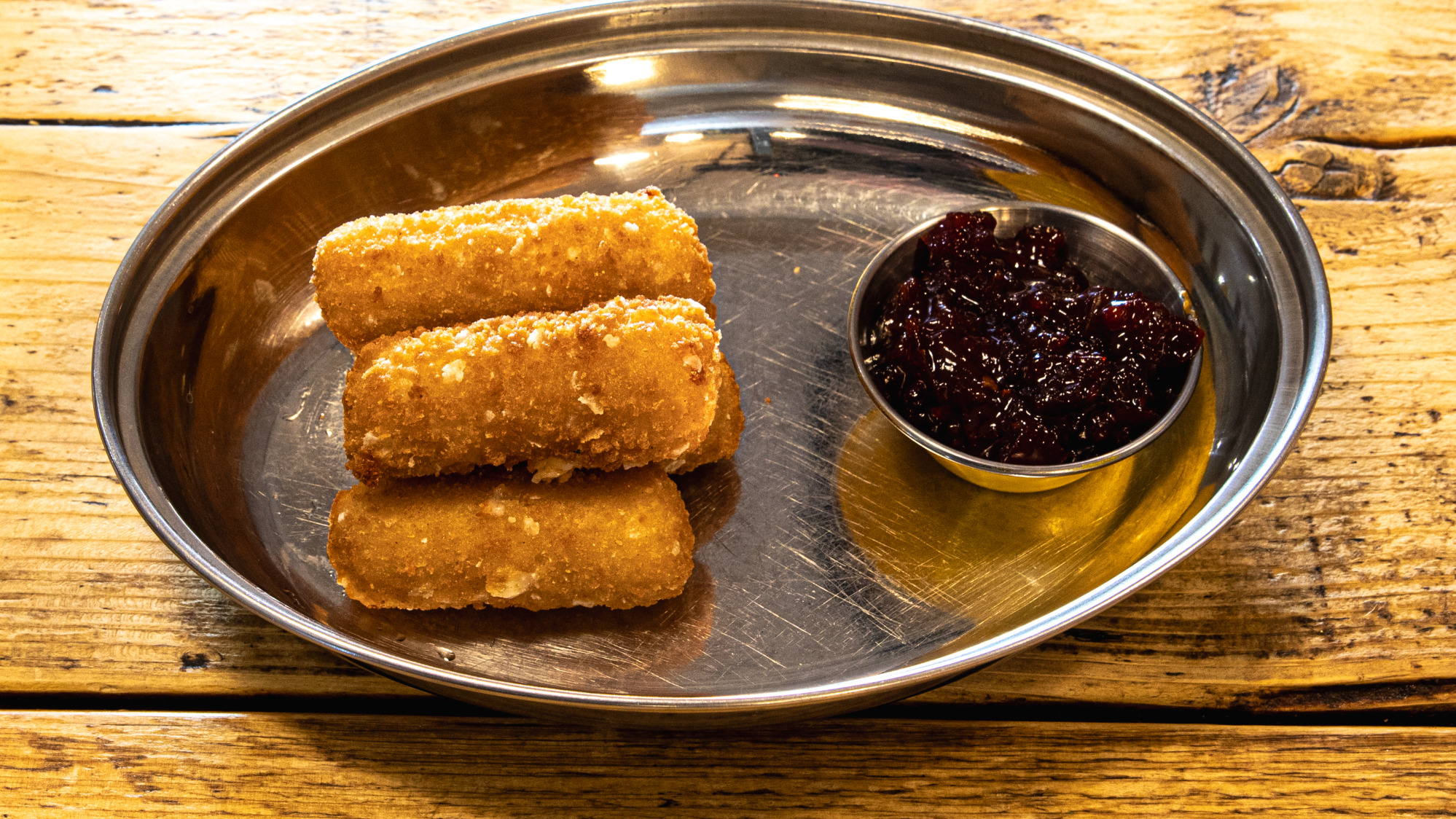 Deep Fried Mac & Cheese with Chilli Jam Dip - Best Burger Delivery in Shrub End CO3