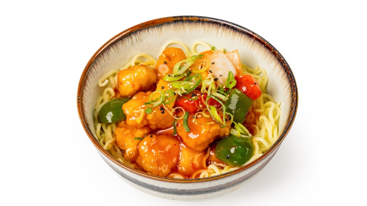 SWEET CHILLI CHICKEN WITH NOODLES - Japanese Food Delivery in London EC2V