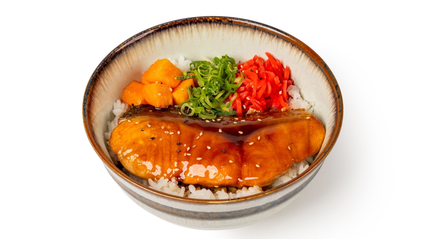 TERIYAKI SALMON WITH RICE - Japanese Food Delivery in Kensington W8