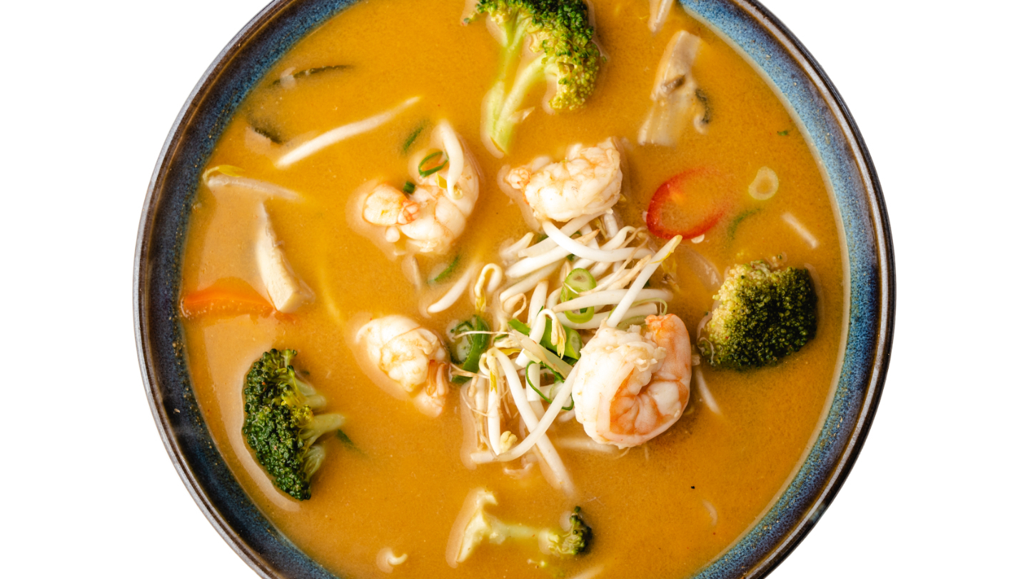 Tom Yum Soup - Jumbo Prawns - Vegetarian Delivery in Darby Green GU17