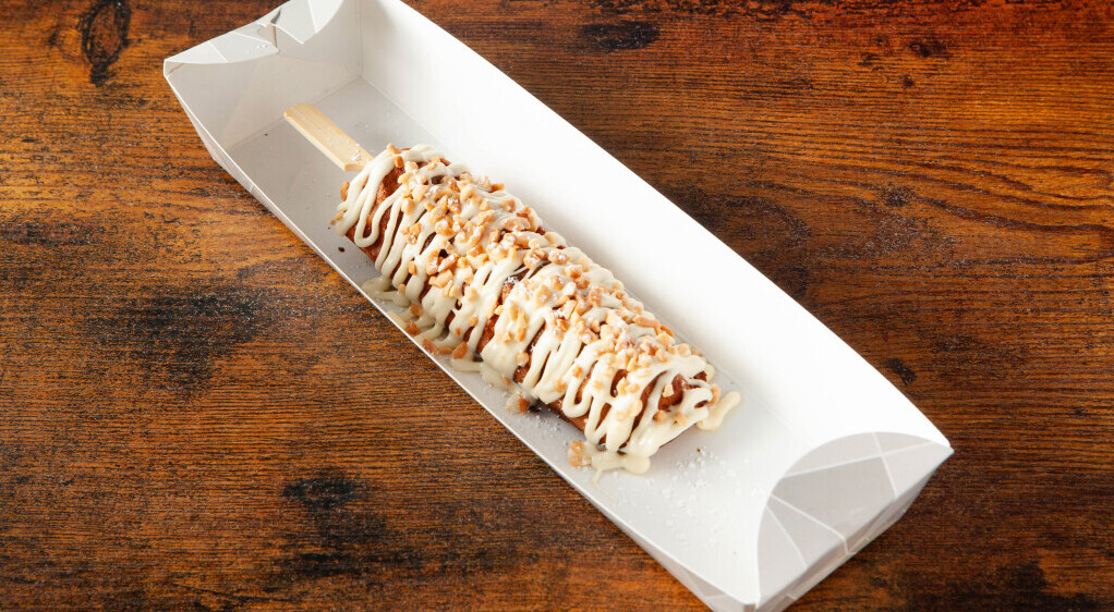White Chocolate Hazelnut Waffle Stick - Burgers Collection in Farley Hill LU1