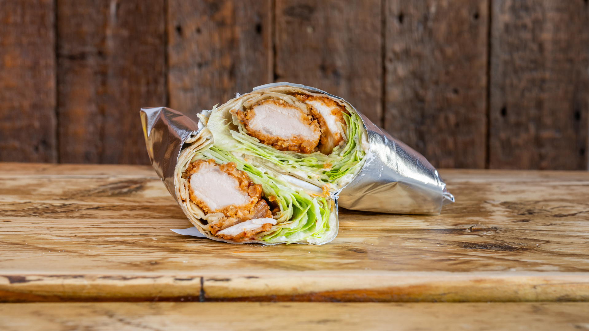 Fried Buttermilk Chicken Wrap - Chicken Burger Collection in Shrub End CO3